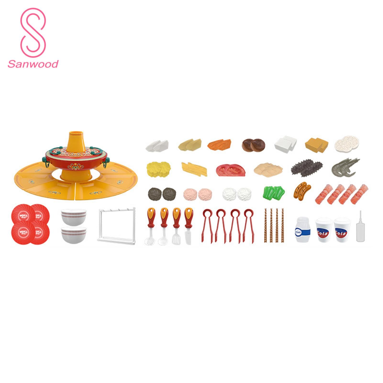 Pretend Play Toy Realistic Steam Double Flavor Sichuan Hot Pot