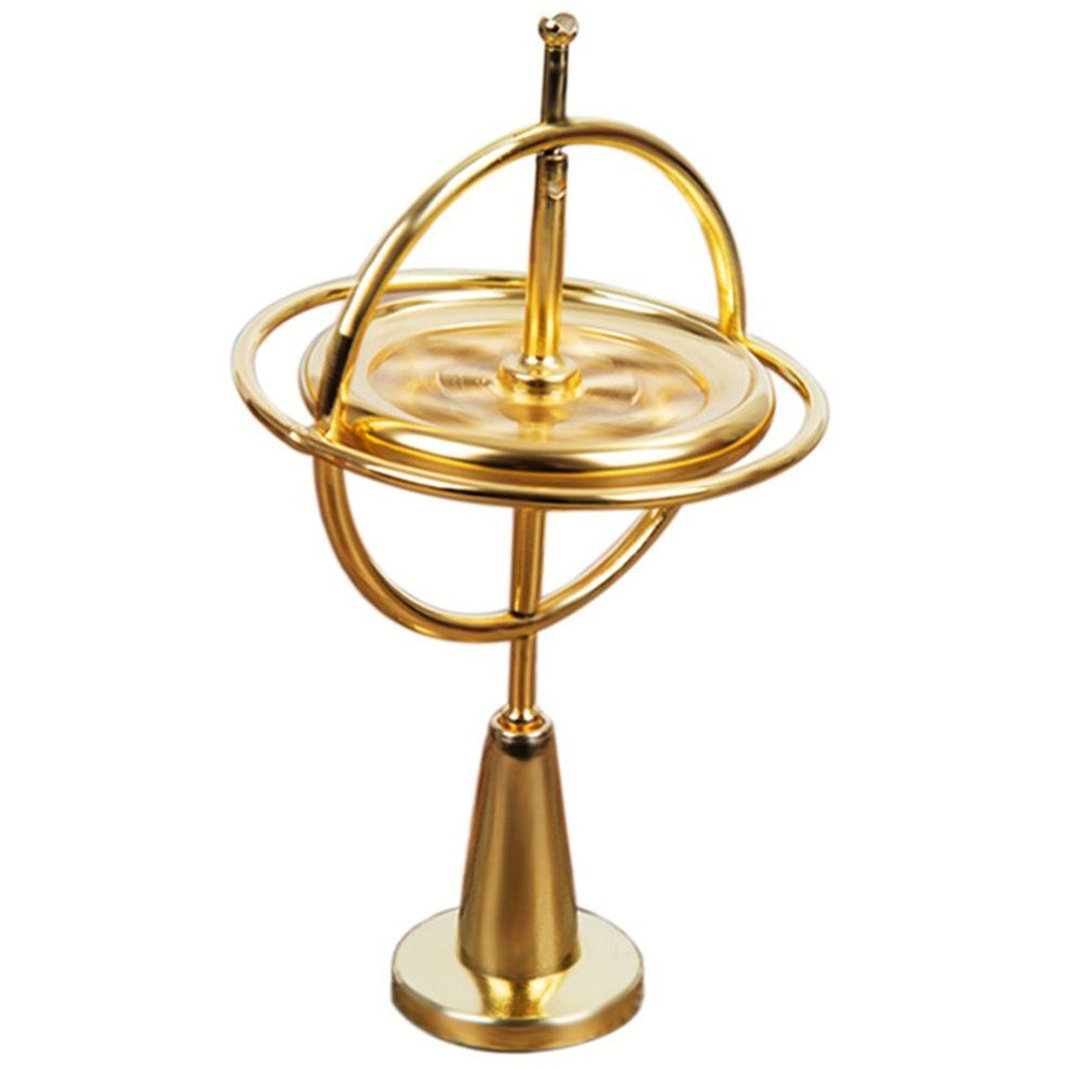 HA Metal Gyroscope, Anti-Gravity Adult Decompression Artifact, Teaching Toy, Rotation Balance Mechanical Gyroscope Neutral  Zinc Alloy&Iron for Adult Decompression for Kids Playing 1 Set