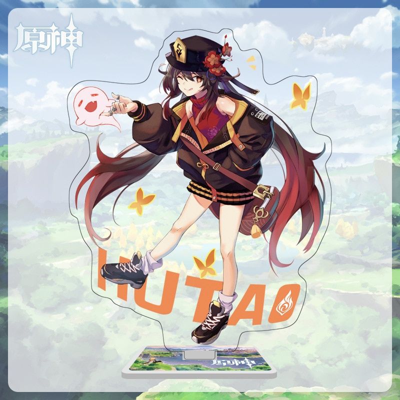Genshin Impact Game Anime Figure Acrylic Stand Model Toys Tartaglia Hu Tao Xiao Diluc Action Figure Decoration Collection Gifts