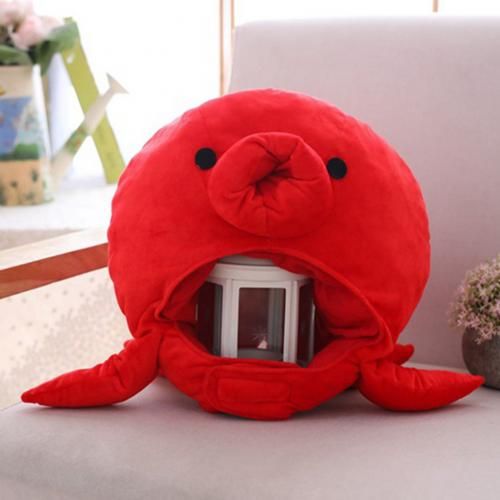 Cute Frog Animal Plush Earflap Beanie Cap Hat Head Ear Warmer Cosplay Props Fluffy Beanies Hat Skullies for Birthday Gifts