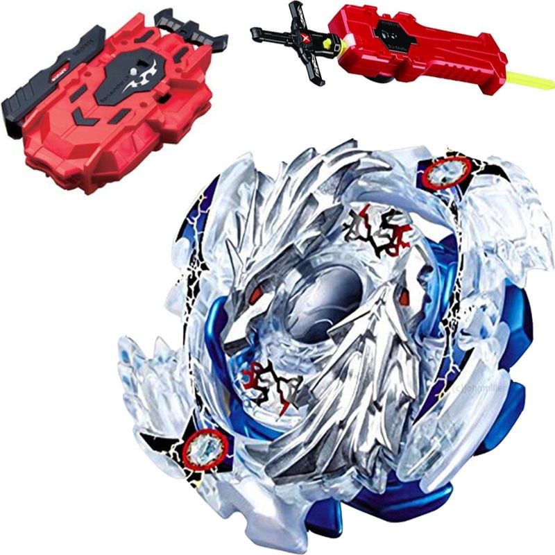 beyblade Black Victory Strike God Valkyrie / Valtryek Infinite B-96 Starter W/ Launcher + Lr Red Launcher And Sword Launcher