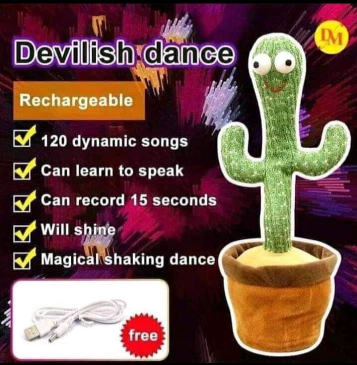 Dancing & Talking cactus doll toy