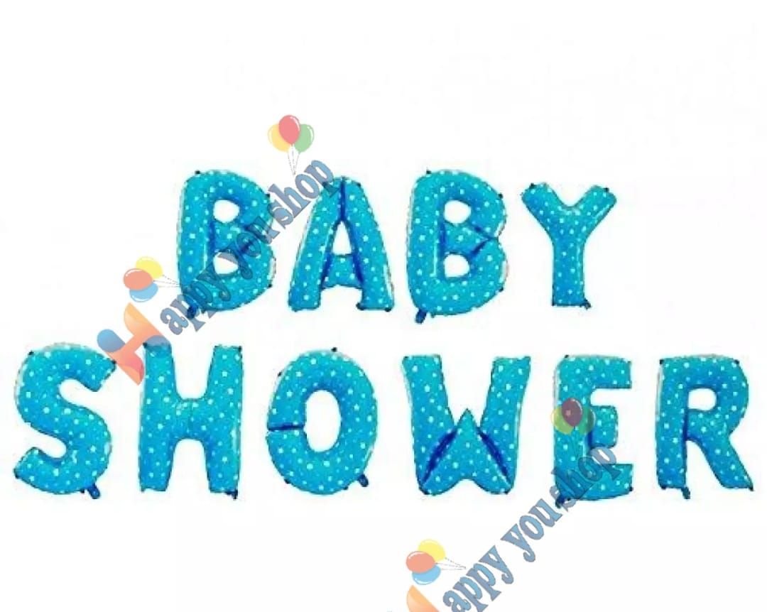 Baby Shower Balloon Banner, Aluminum Foil Letters Banner Balloons for Party Background Decoration Balloon