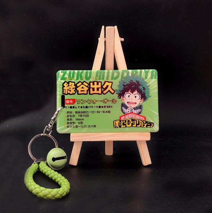 1pc  Anime My Hero Academia Ferrule Key Buckle StuCard Bus Card Subway Card Acrylic Todoroki Shouto Bakugou Katsuki Toys