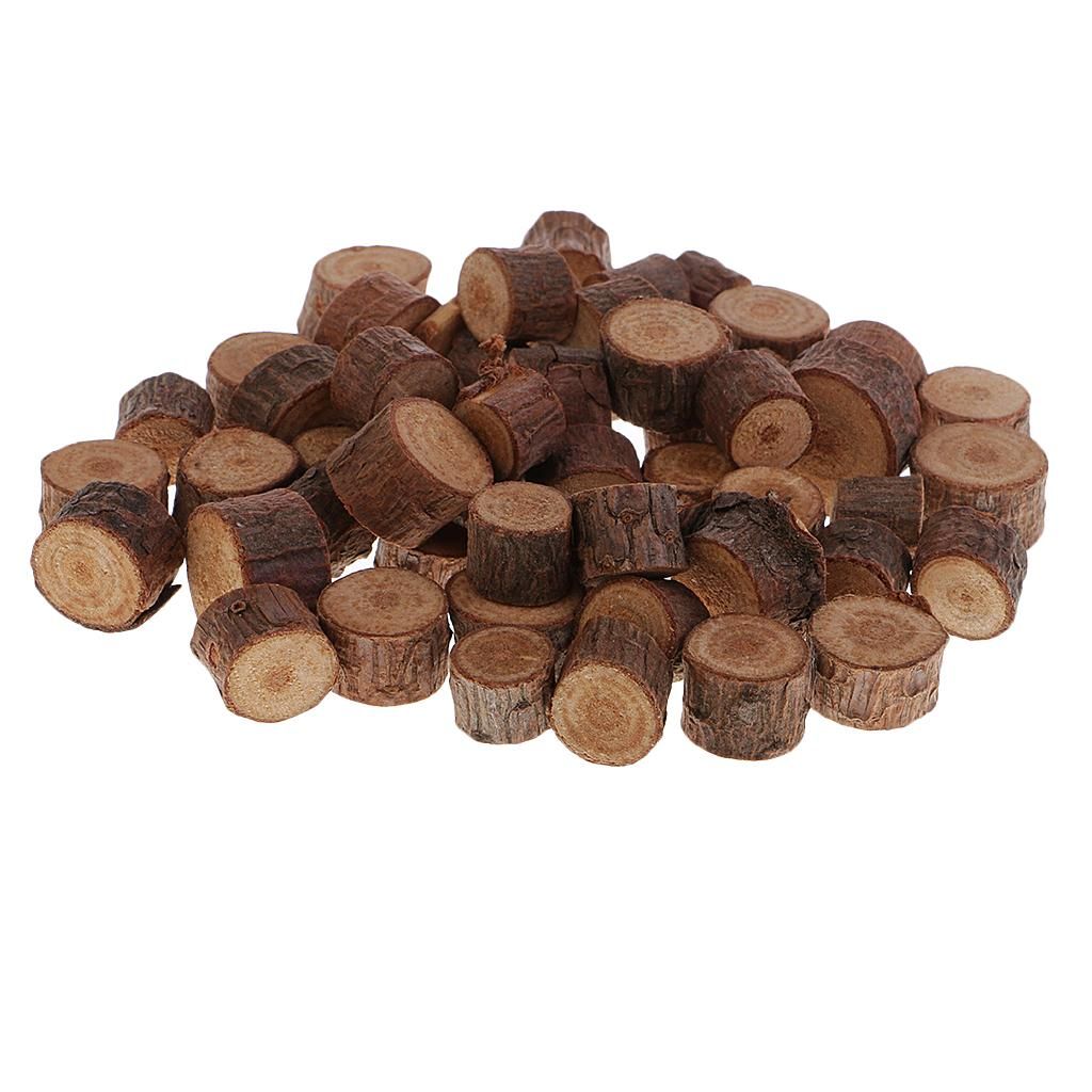 70pcs Rustic Natural Wood Log Slices for DIY Art Crafts Wedding Centerpieces