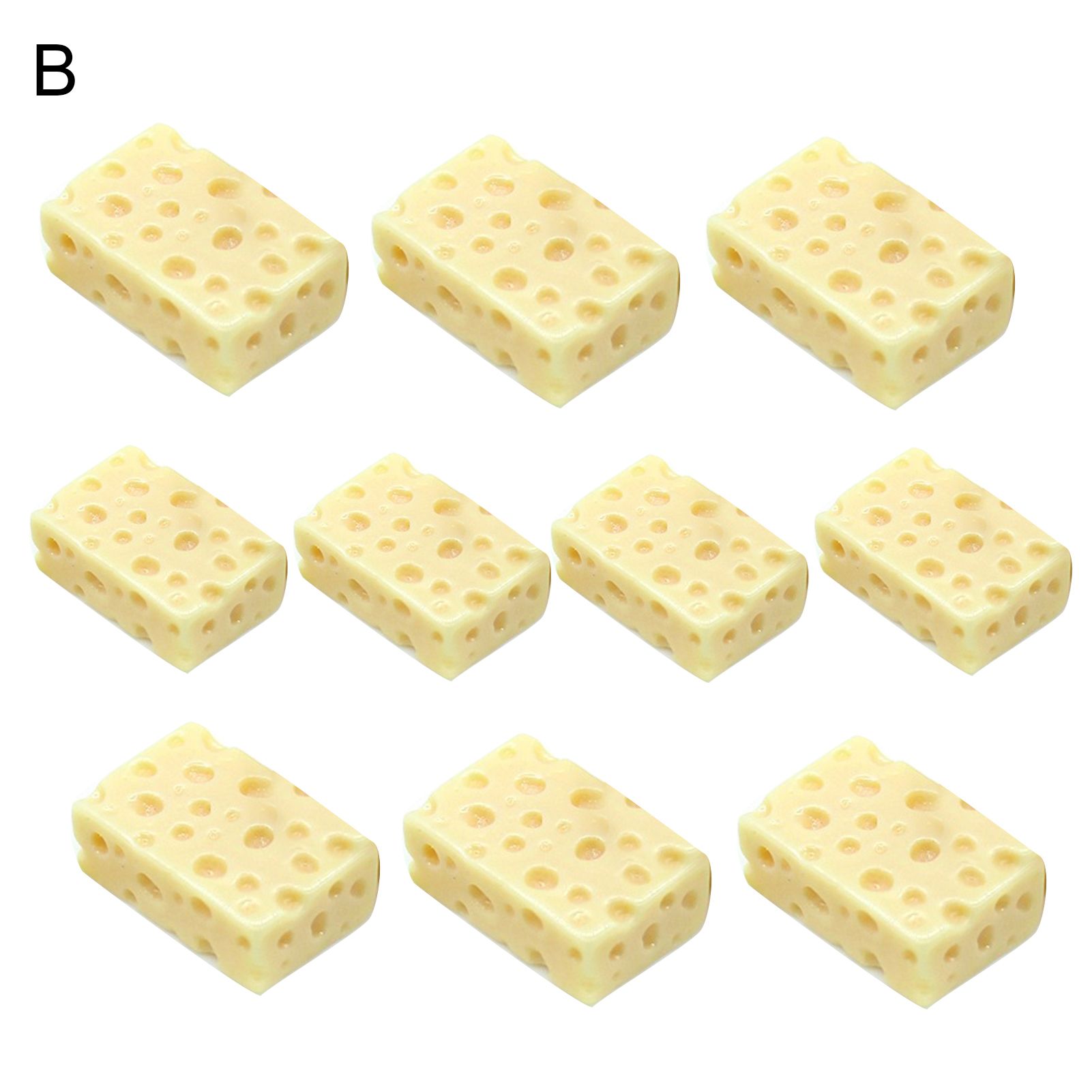 10Pcs Cheese Bread Design Miniature Food Model Toys Dollhouse Scenery Decoration