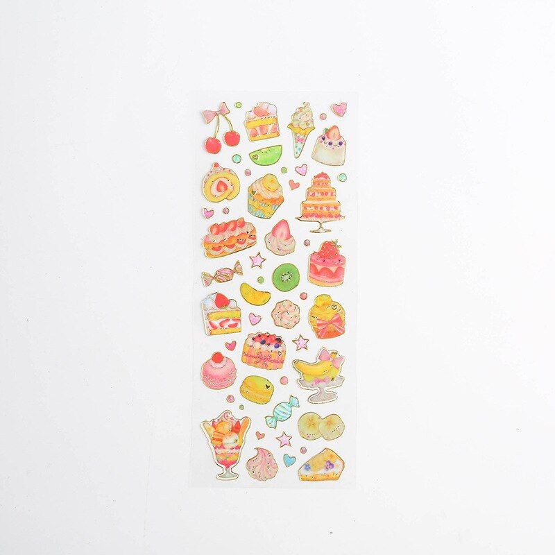Cute water drop paper bronzing sticker 3d environmental mobile phone diary sticker decoration hand account diy children gift