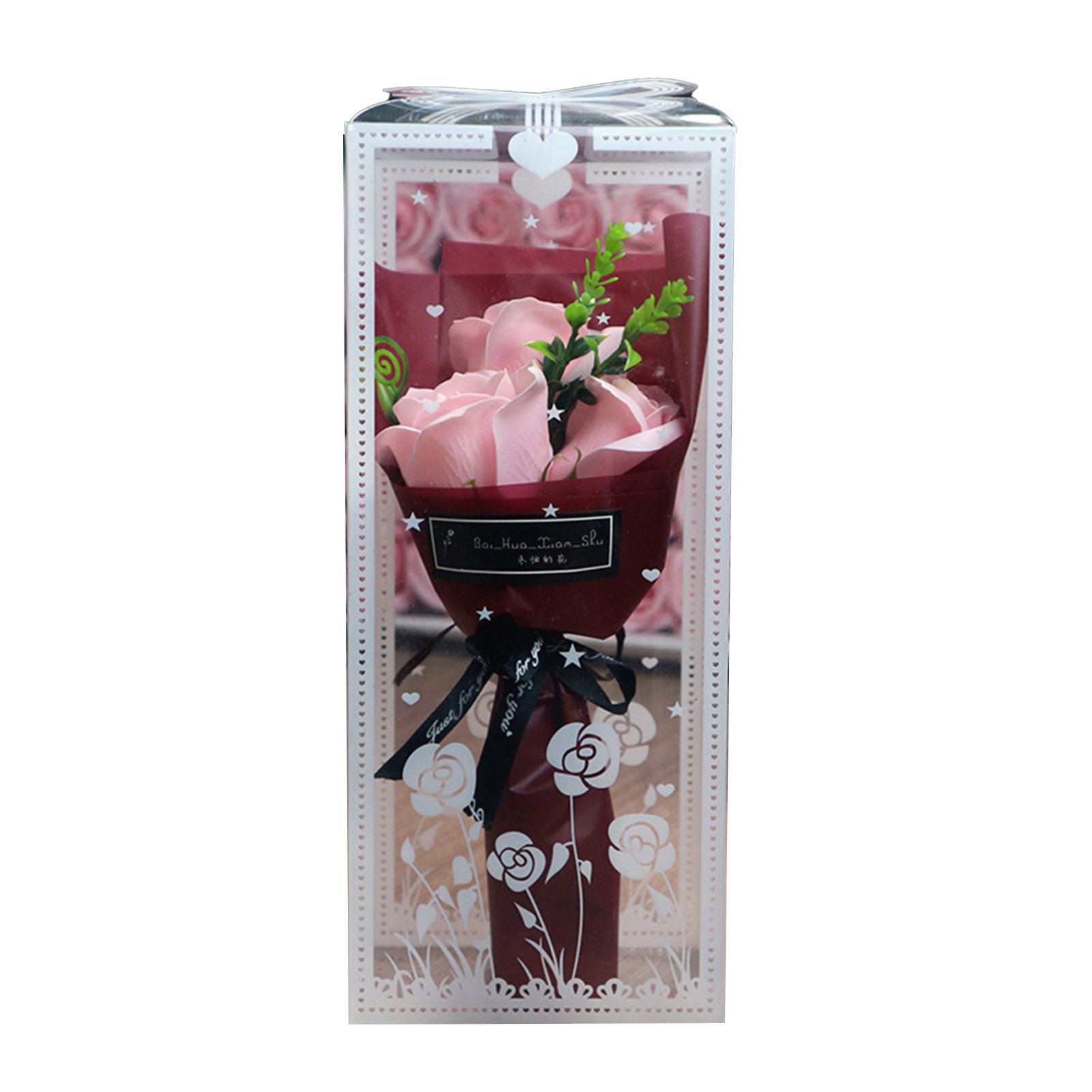 Flower Gift Box Attrtive Simulation Rose Flower Bouquet Box
