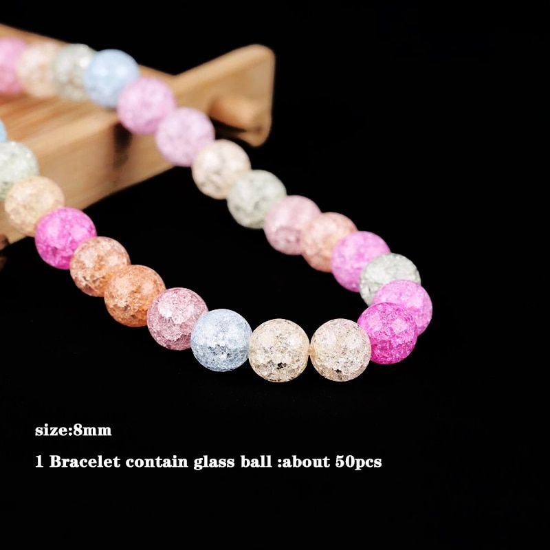 Glass Ball 4/6/8/10/12mm Cream Console Game Pinball Bracelet Machine Cattle Small Marbles Pat Toys Parent-child Machine Beads