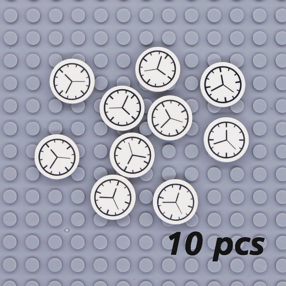 Compatible City Accessories Printed Tile Building Blocks Computer TV Phone Clock Letter Parts MOC Brick Children Toys Friends