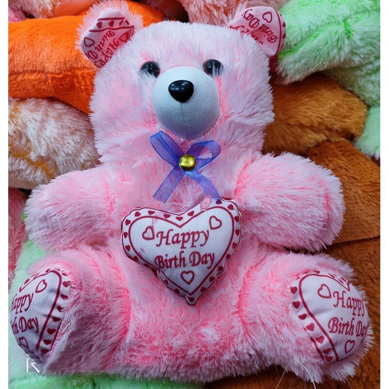 1 Feet Woolen Teddy Bear Soft Doll-Happy Birthday To You - Toy