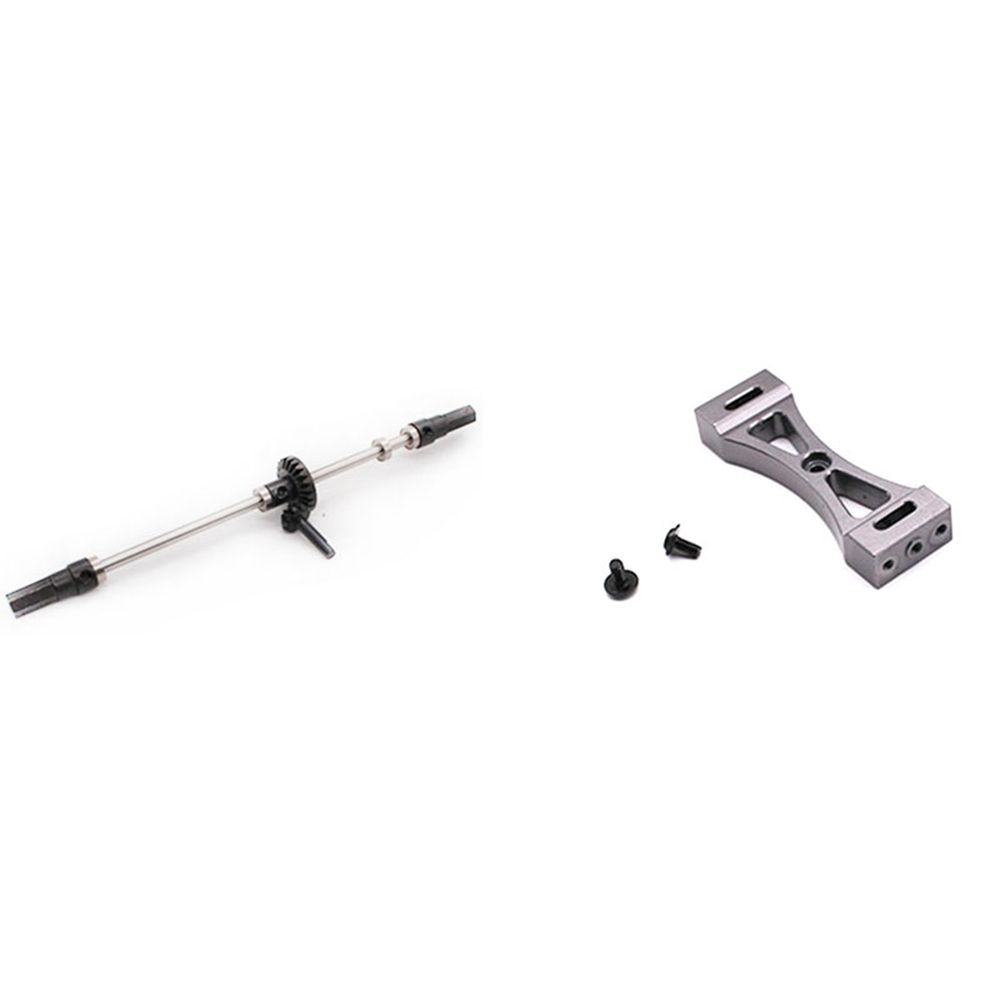 1 Pcs Upgrade Metal Gear Bridge Axle Spare Parts Metal Front Rear & 1 Pcs Metal Bracket for WPL ， for WPL parts