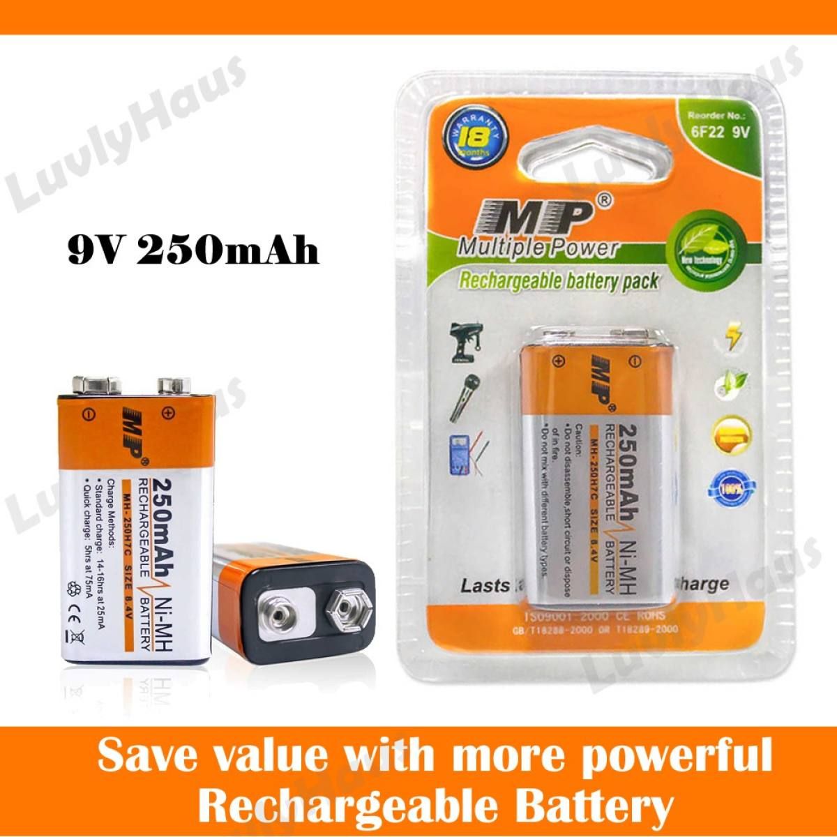 1pcs//MP//9V// Rechargeable Battery///RT