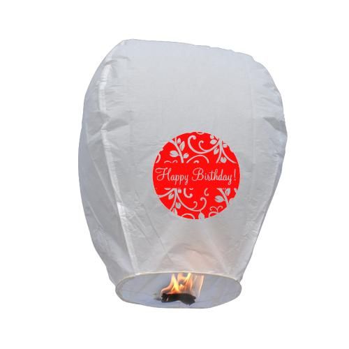 Happy Birthday Printed Fanush Sky Lanterns