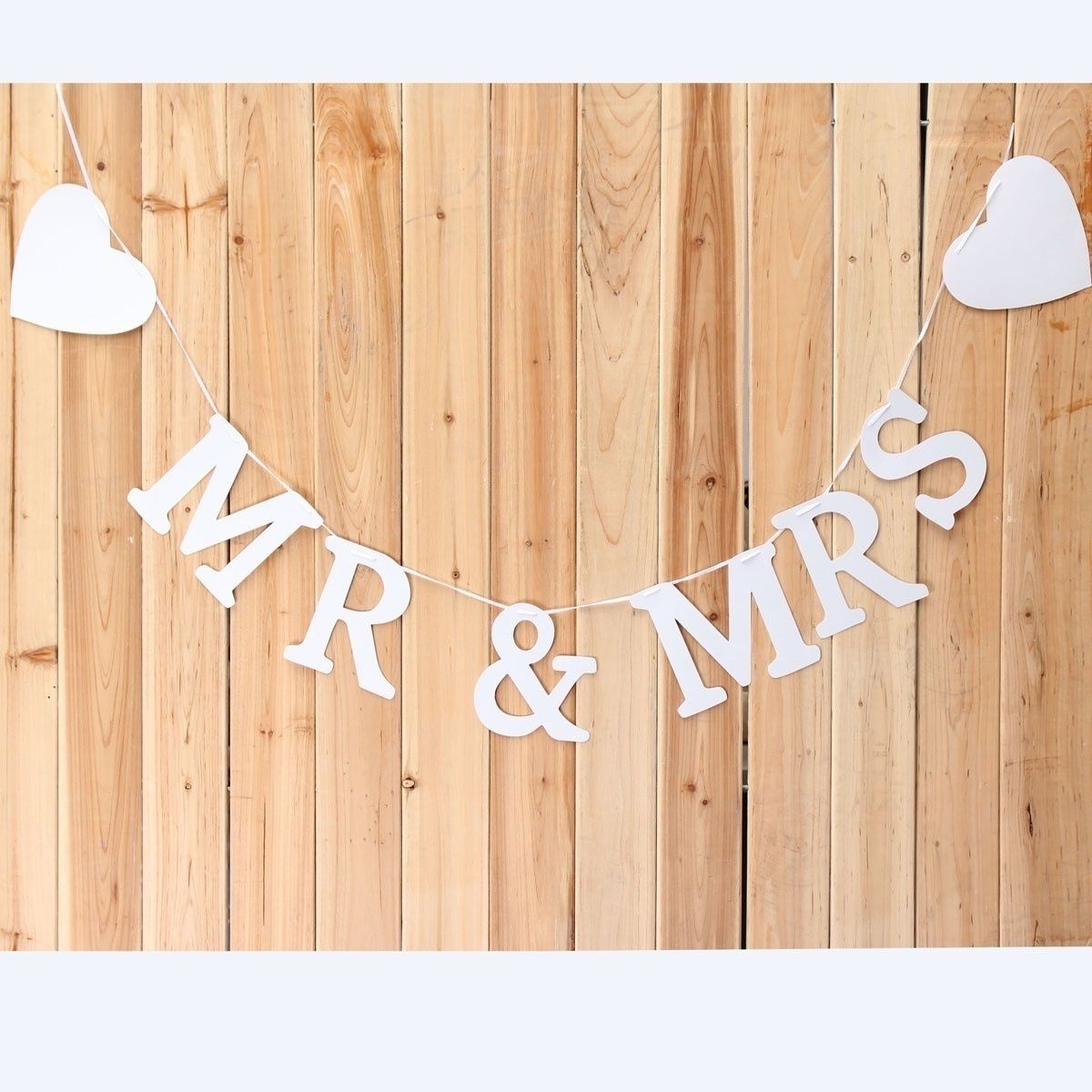 Vintage Wedding Bunting Banner Garland Party Photo Props Decor Sign Kraft Flag