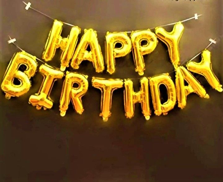 Happy Birthday Balloon Banner, Aluminum Foil Letters Banner Balloons for Party Supplies, Birthday Decorations