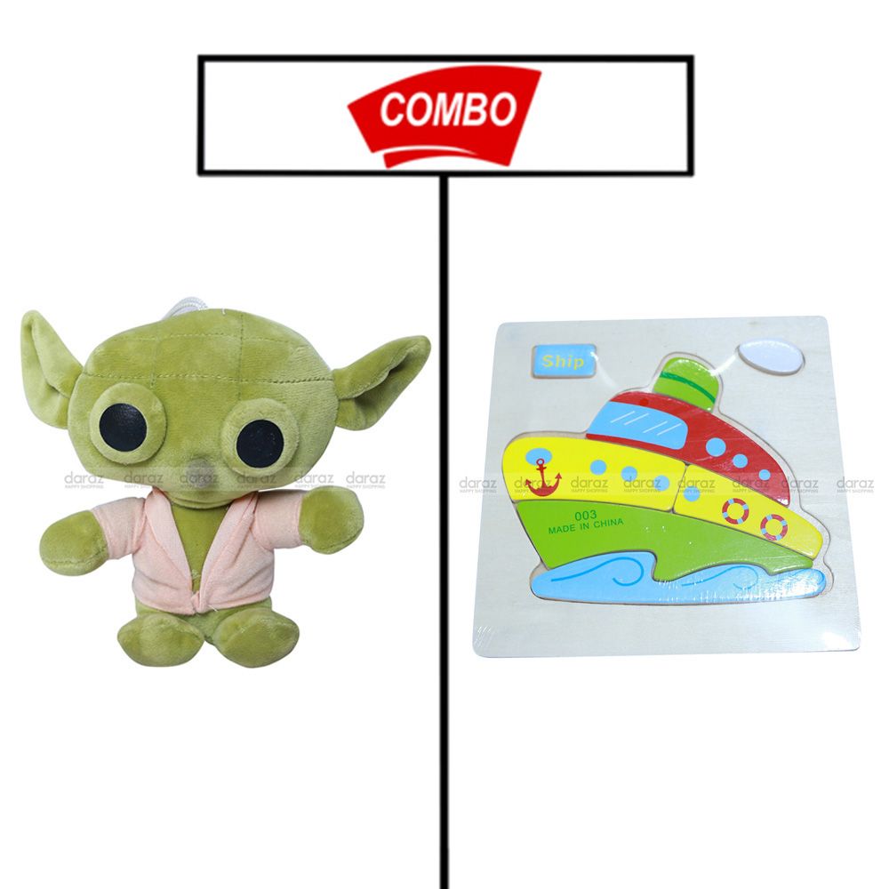 BABY YODA TEDDY WITH MINI SHIP PUZZLE GAME FOR YOUR KIDS
