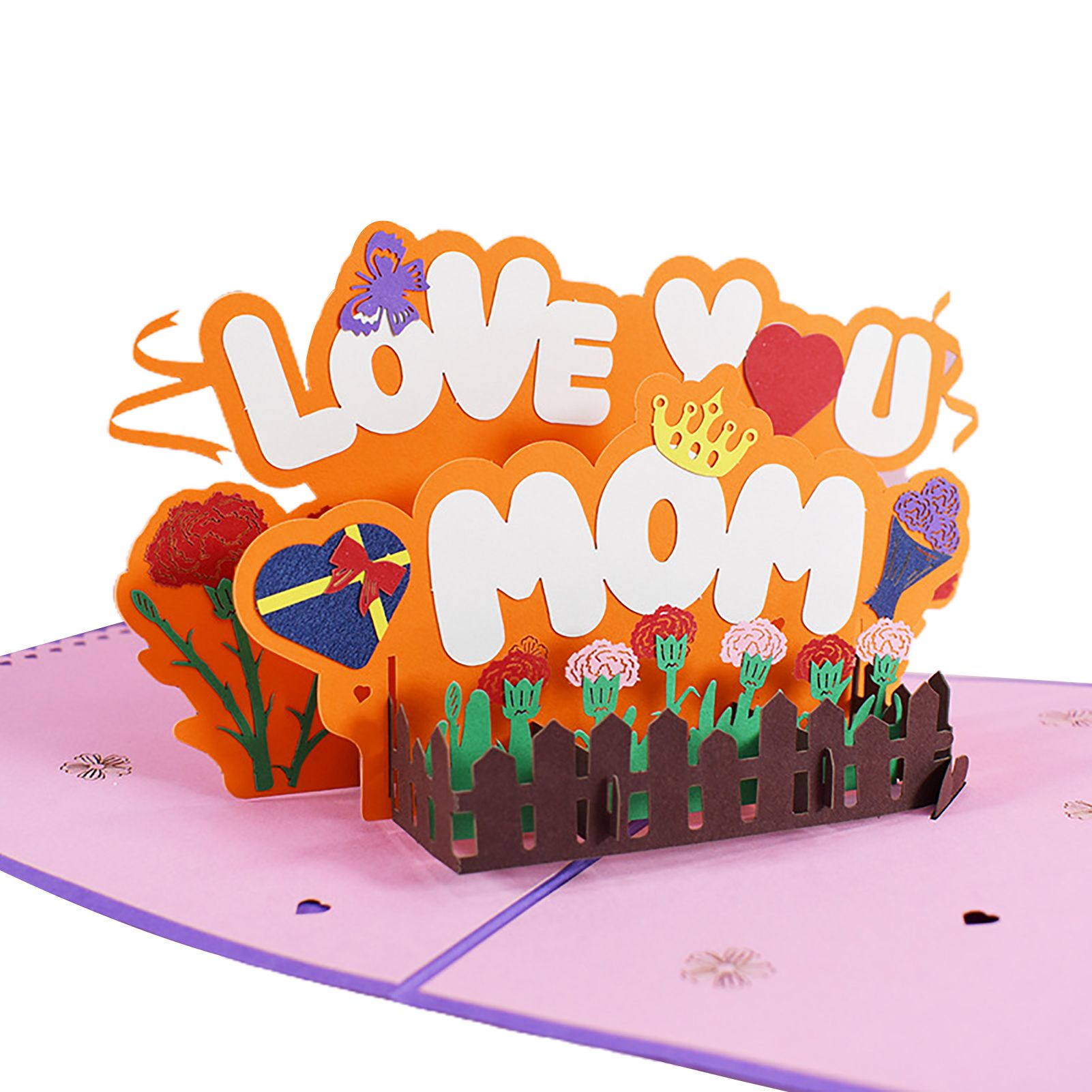 Mother Birthday Card Warm 3D Mother's Day Postcards Envelop Card