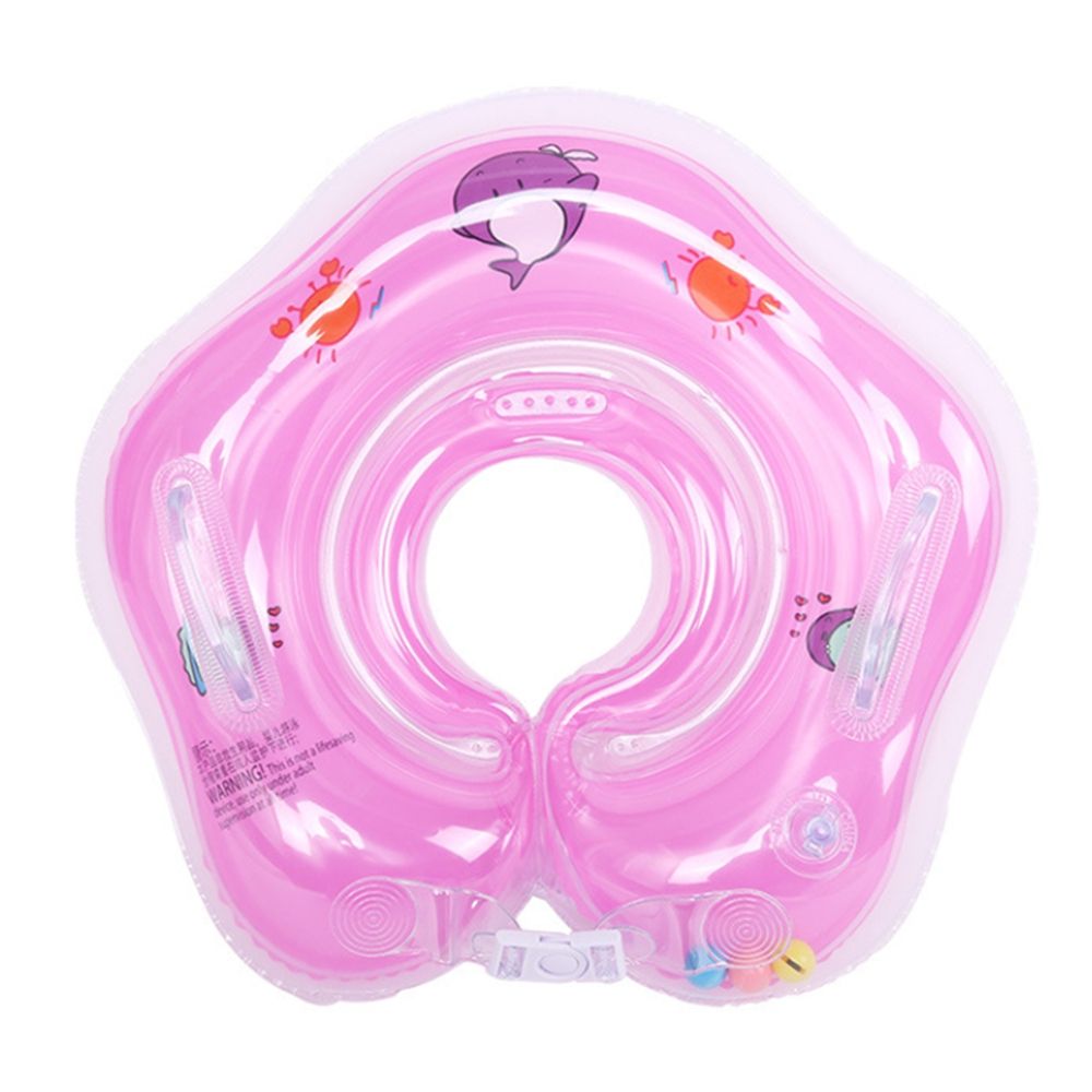Swimming Baby Pools Accessories Baby Inflatable Ring Baby Neck Inflatable Wheels for Newborns Bathing Circle (Pink)