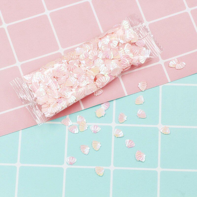 Available In Two Sizes 12 Colors Shell Sequins Super Light Clay Fingernail Art Supplie DIY Slime Kit Accessories Craft Materials