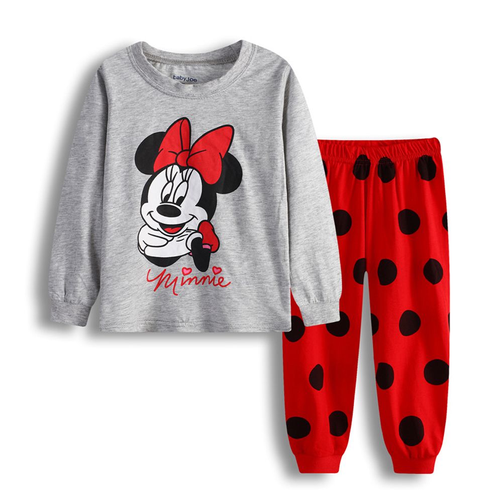 Cartoon nnie Kids Sleepwear Shrits Pants Set Little Kids Sleepwear Clothes for irls