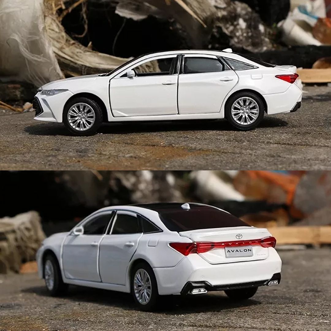 1:32 Toyota AVALON Alloy Toy Car Metal Diecast Vehicle Model Sound Light Wheel Steering Suspension Function Toys For Boys