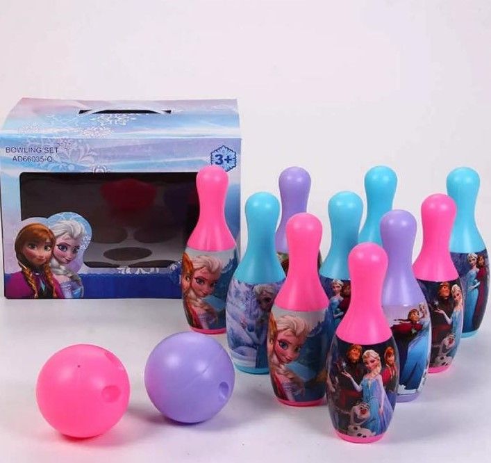 Disney Frozen Interaction Leisure Educational Toys with Ball and Pins Kids Plastic Bowling Set For Kids
