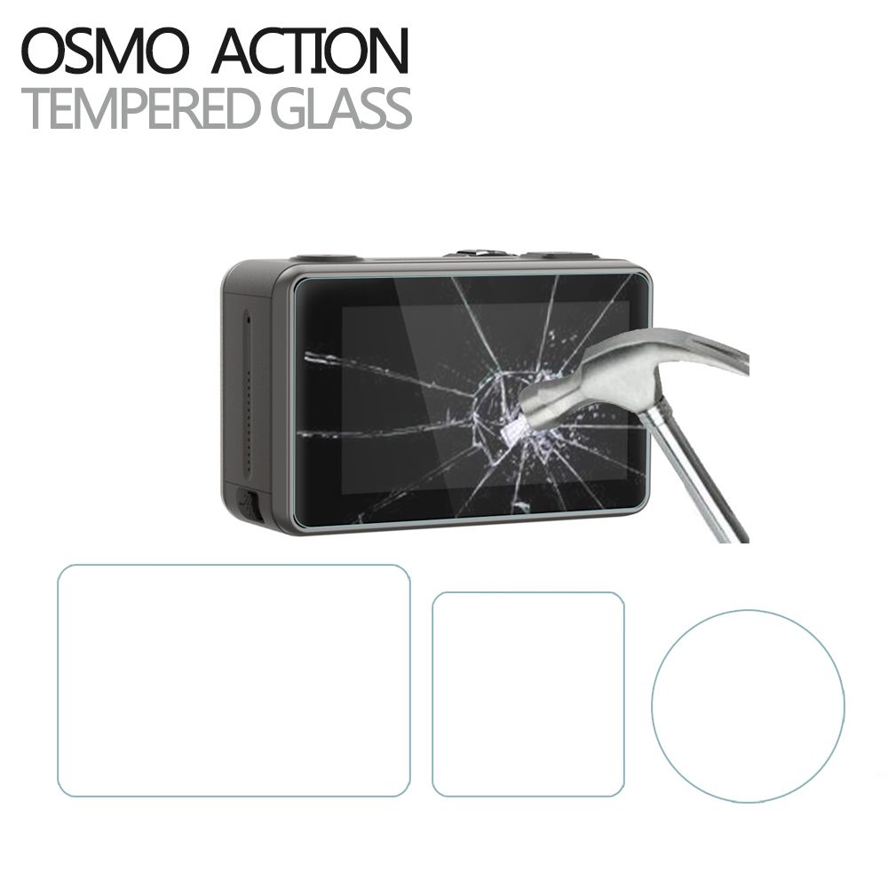 Yfashion empered lass Screen Protector for Dji Osmo Action Sport Camera Protective Film uard Protector Accessories