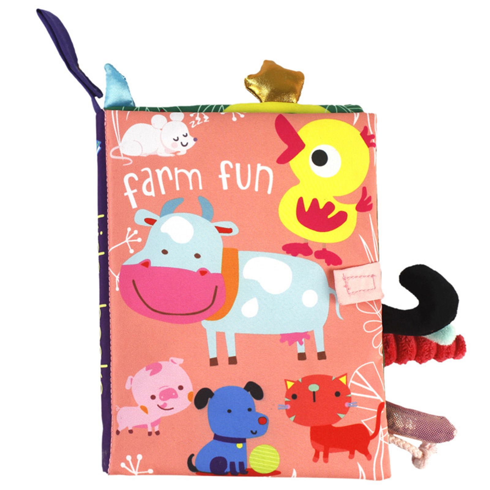 Multifunctional Tear-Proof Ringing Paper Tail Cloth Book Baby Educational Toy