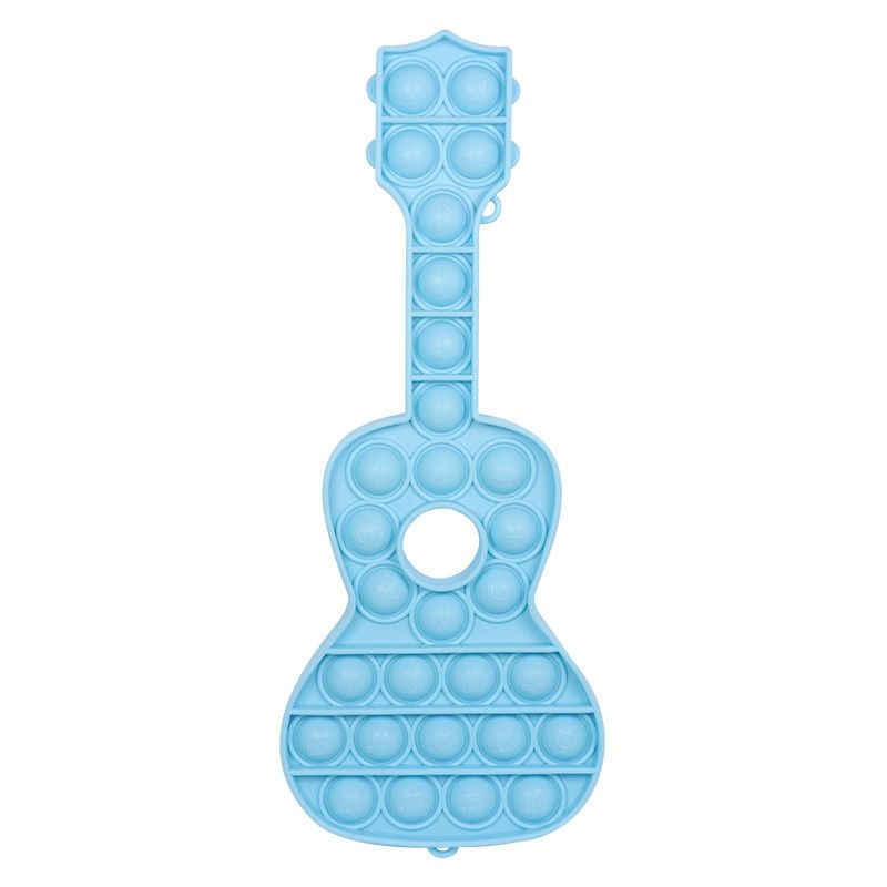 Guitar Bubble Us Sensory Toy Push Fidget Pops Needs Squish Adult Child Funny Pop Anti-stress Fidget It Stress Reliver Toys