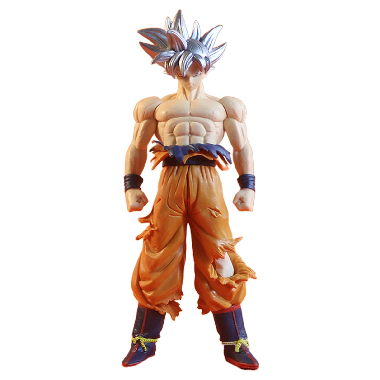 Goku Figure PVC 28cm White Hair Goku Dragon Ball Character Model Toy Birthday Gifts for Anime Lover