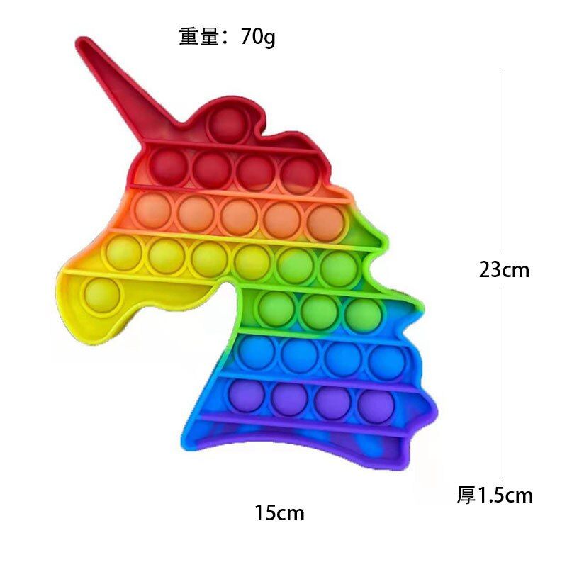 rainbow pop bubbles fidget toy its simple dimple anti stress  toy for children  desk sensory autism adhd depression