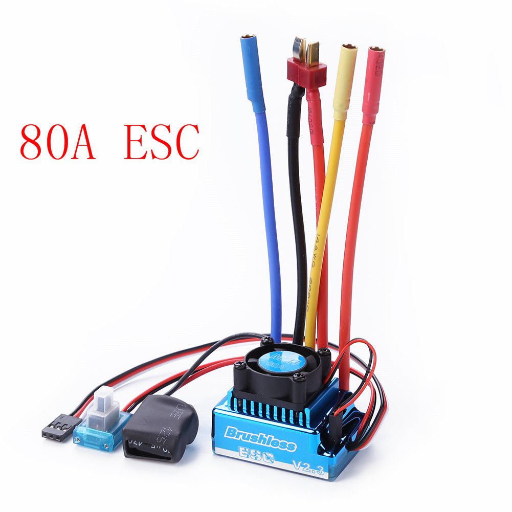 Yfashion 3650 3900KV Brushless Motor & Waterproof 45A 60A 80A 120A Brushless ESC with Program Car Combo for 1/8 1/10 1/12 RC Car RC Boat Part