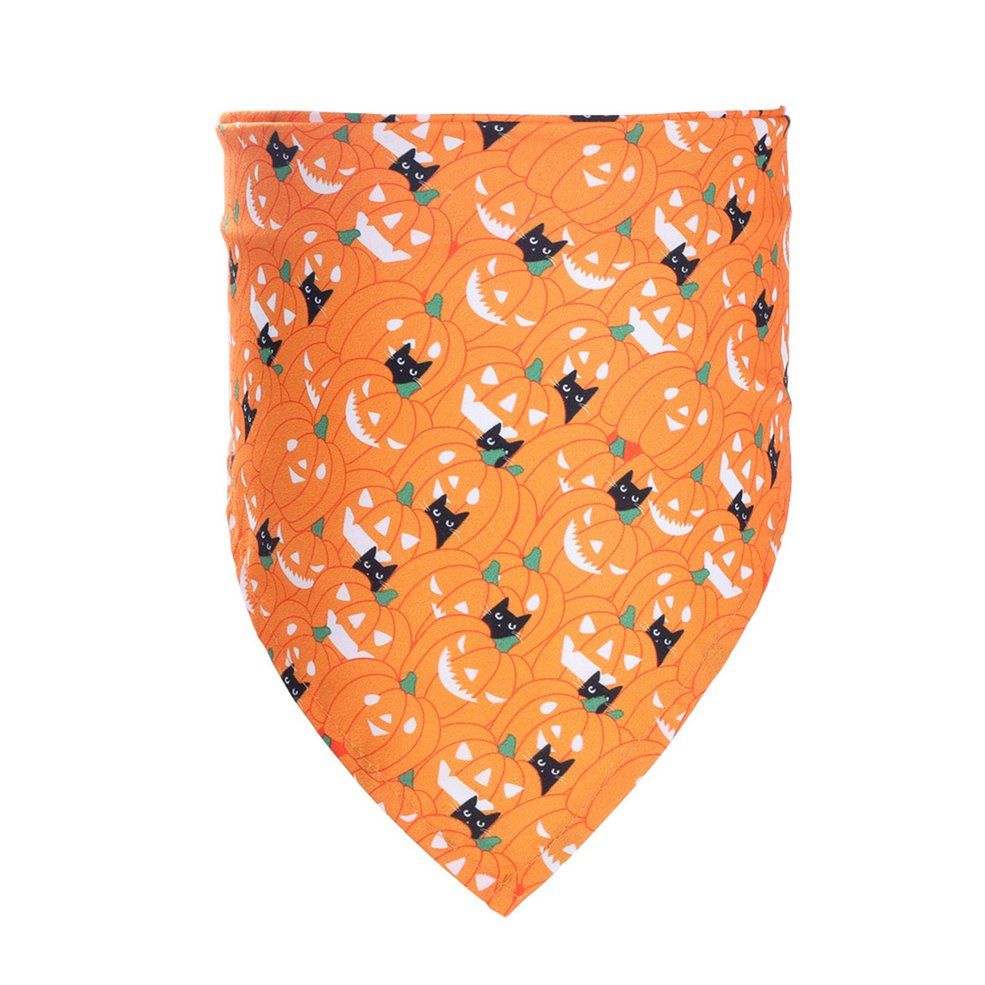 Halloween Pet Saliva Towel Dog Triangle Towel Cat Decoration Scarf Pet Dog Bandanas Scarf For Halloween