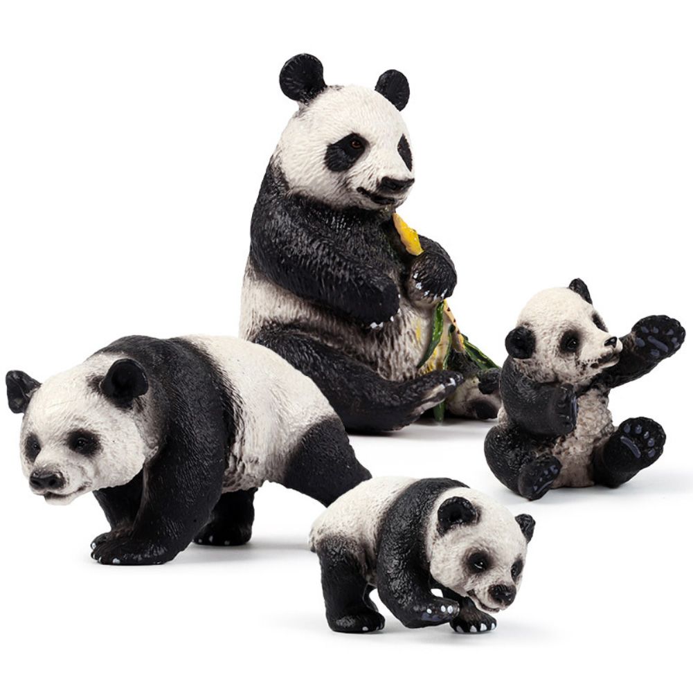 1/4Pcs Cute Panda Model Micro Landscape Figurine Ornament Garden Miniature Decor