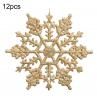 12Pcs Artificial X Snowflake Pendant Home Party Christ Wedding Decor