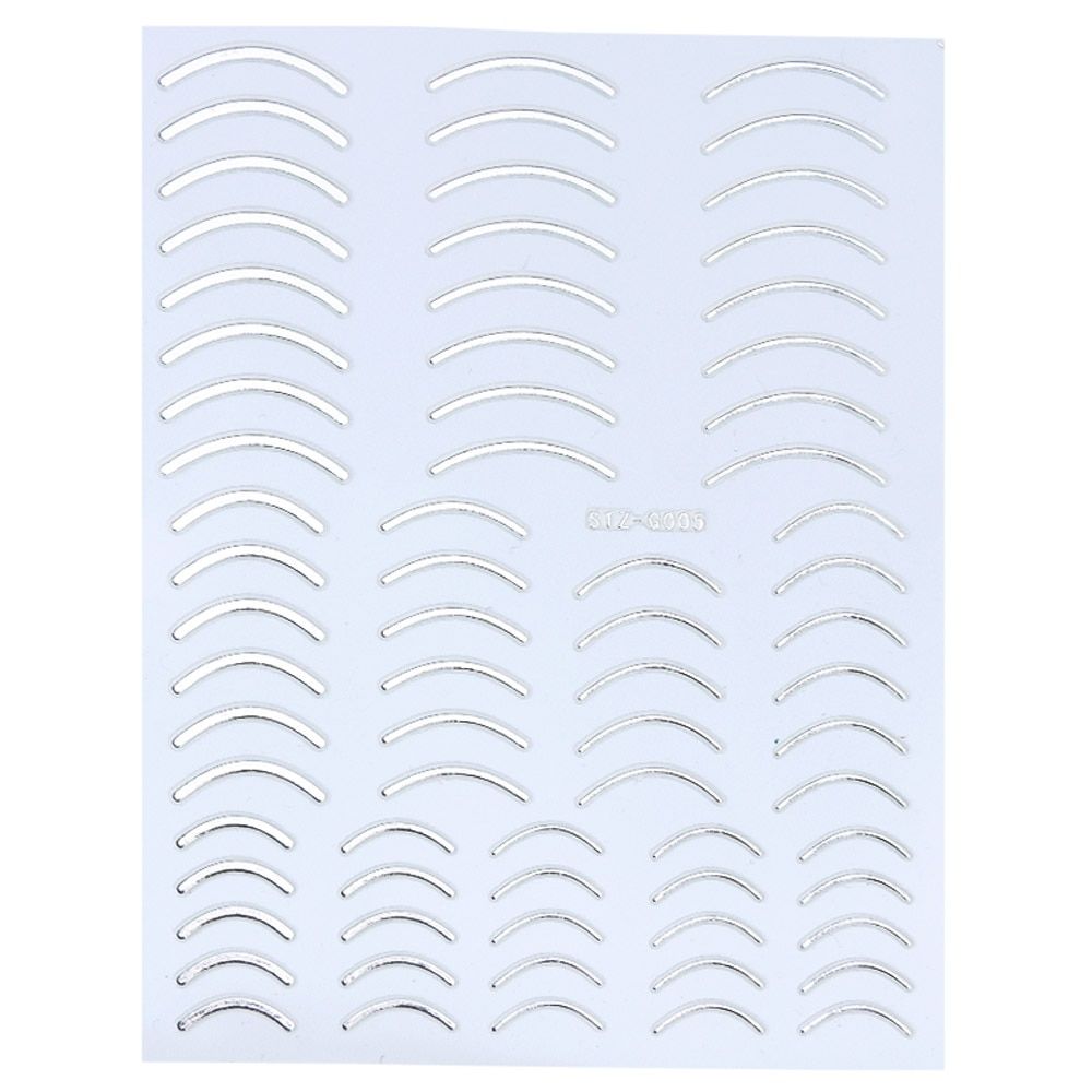 Gold Silver Nail Sticker Strip Line 3D Metal Design Geometric Tape Foil Adhesive Tip Glitter Nail Decoration Sticker SASTZG01-13