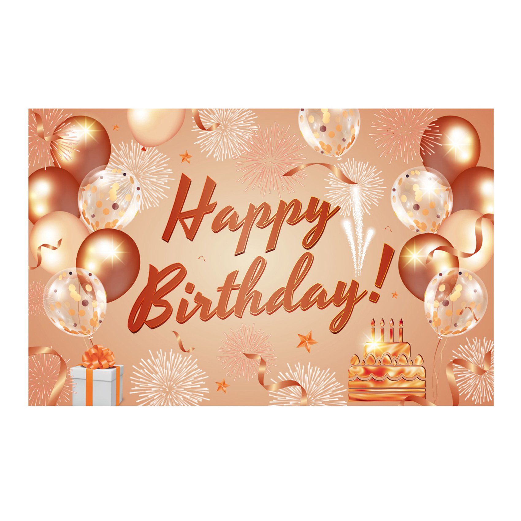 Happy Birthday Backdrop Banner Rose Gold Fabric Birthday Decoration Birthday Sign Poster Photography Background Decor