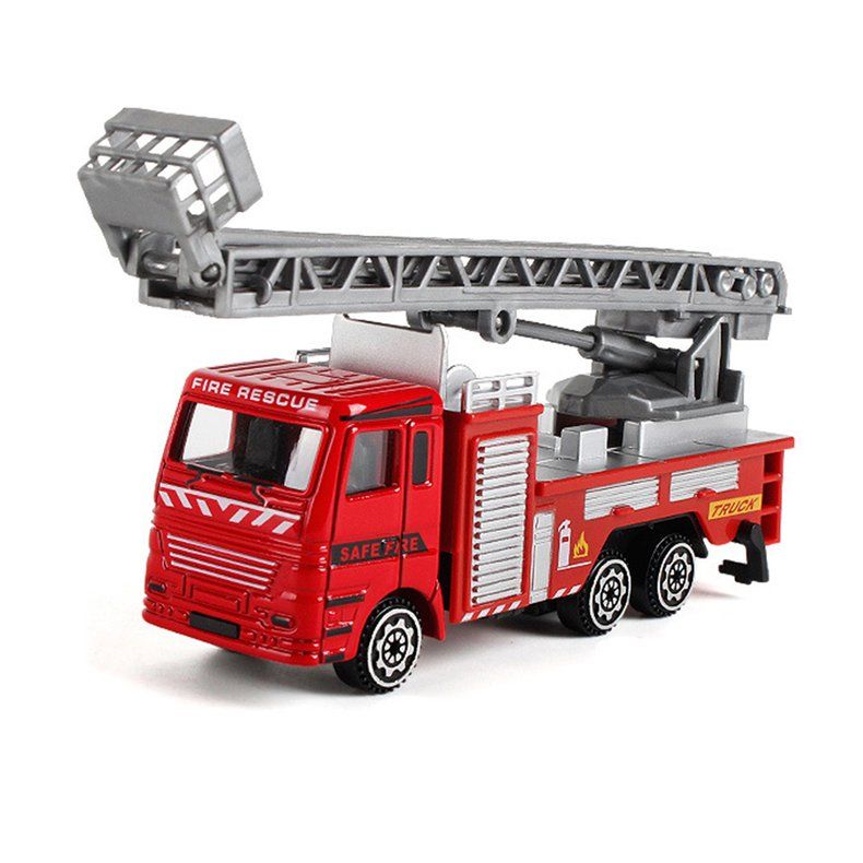 Alloy inertia truck Ladder Truck Metal Alloy Model Toy Car Gift For Kids