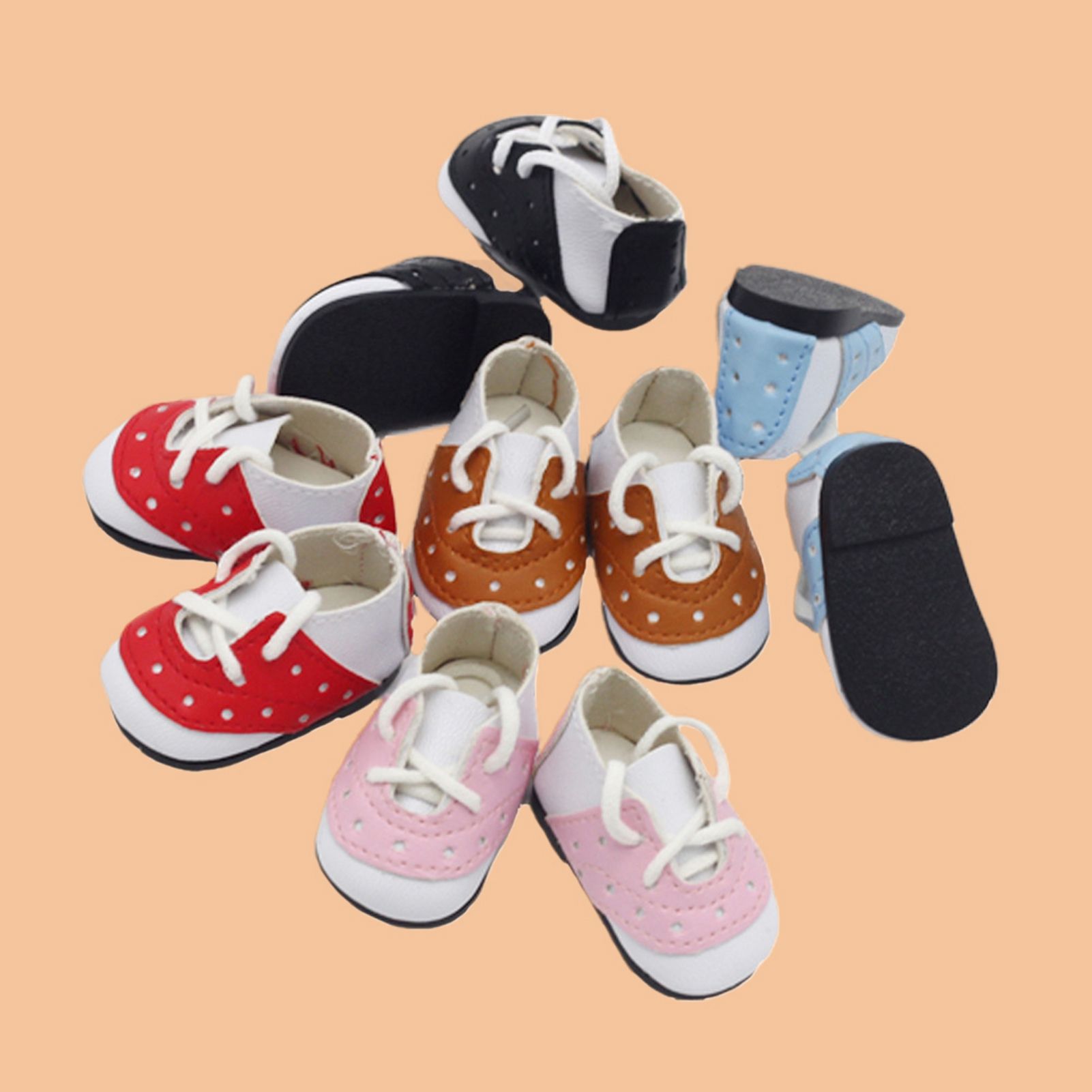 Greenhome 1Pair Doll Shoes Practical Ability Small Details Dollhouse Accessories Doll Shoes Accessory Girl Doll for 14 Inch Doll