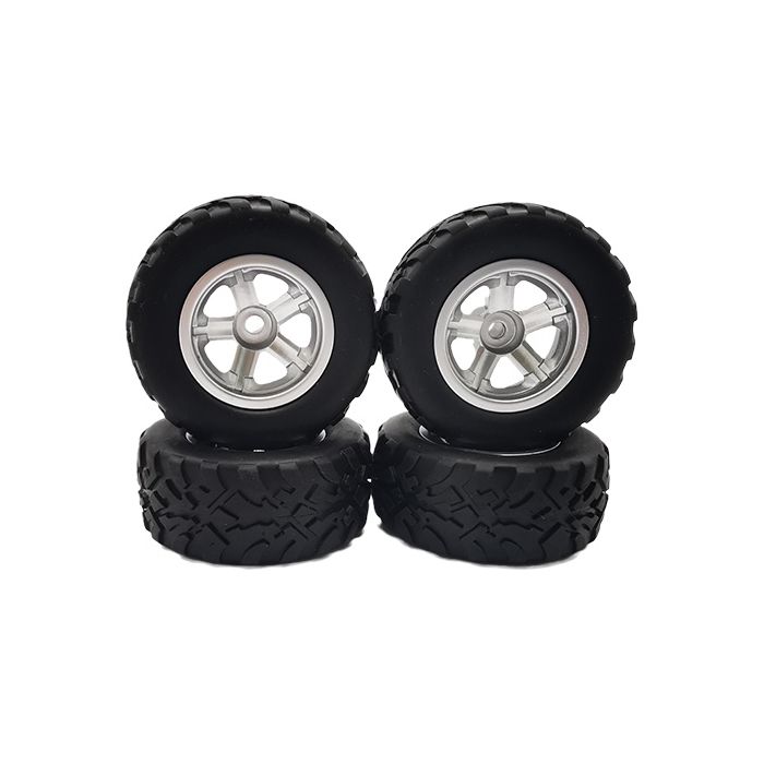 4Pcs Rubber Tires Tyre Wheel Upgrade Accessories for WPL D12 1/10 RC Truck Car Parts,galactic
