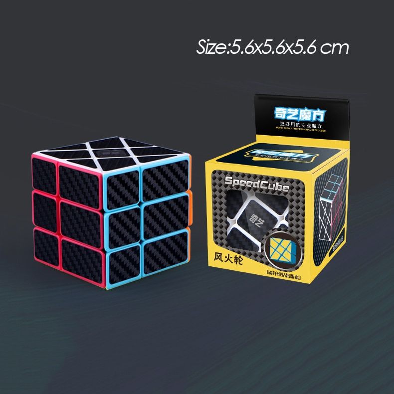 Colorful Carbon Fiber Stickerless Magic Cube 2x2x2 3x3x3 4x4x4 5x5x5 Profession Speed Puzzle Magic Cube Antistress Toys for Kids