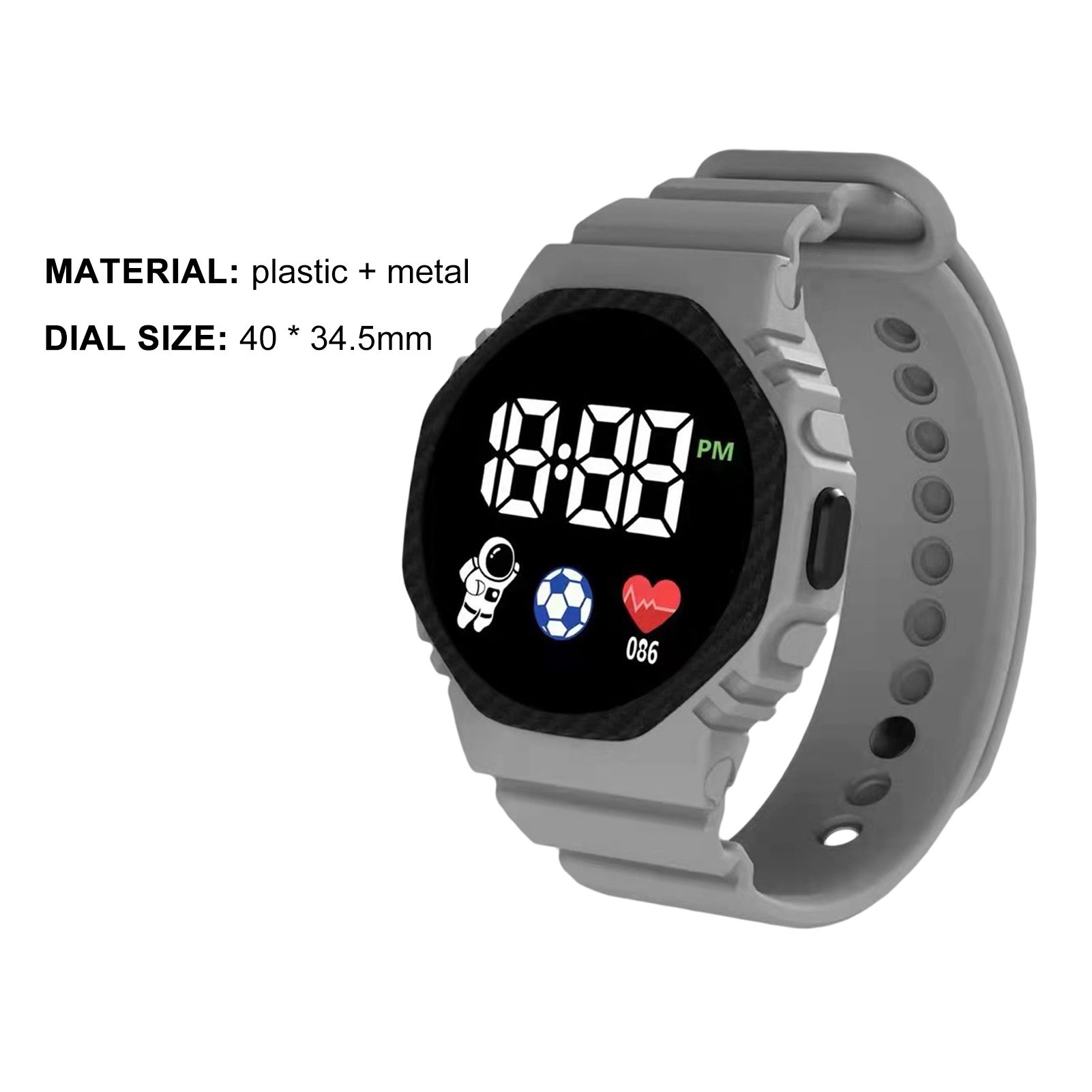 Electronic Wristwatch Adjustable Kids LED Digital Movement Astronaut Watch