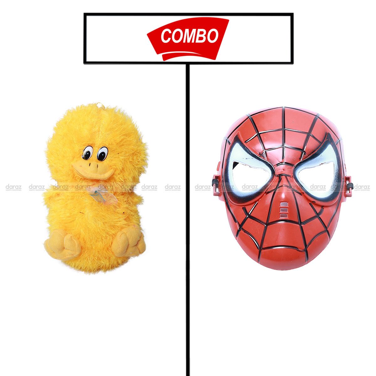 DUCK & SPIDER MAN COSTUME MASK COMBO