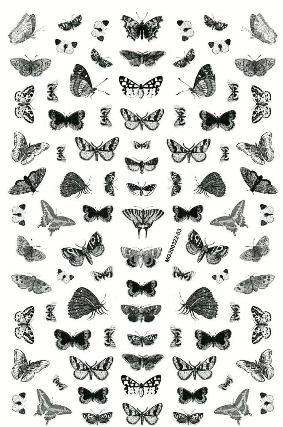 arrived Fashion Water Decals Nail Art Stickers colorful butterfly flower Nails Sticker Decorations Manicure Z0138