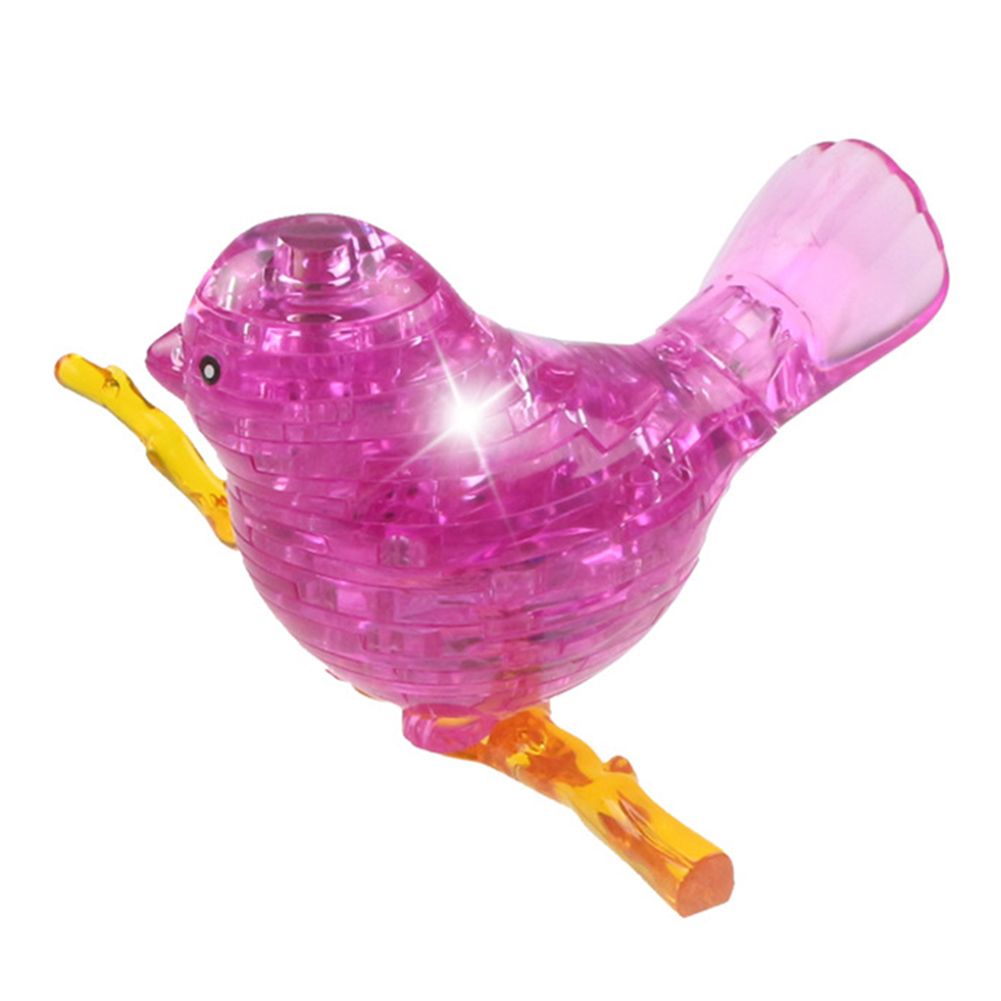 Lovely 3D Crystal Bird with Light Puzzle Jigsaw Model Blocks Children Gift Toy
