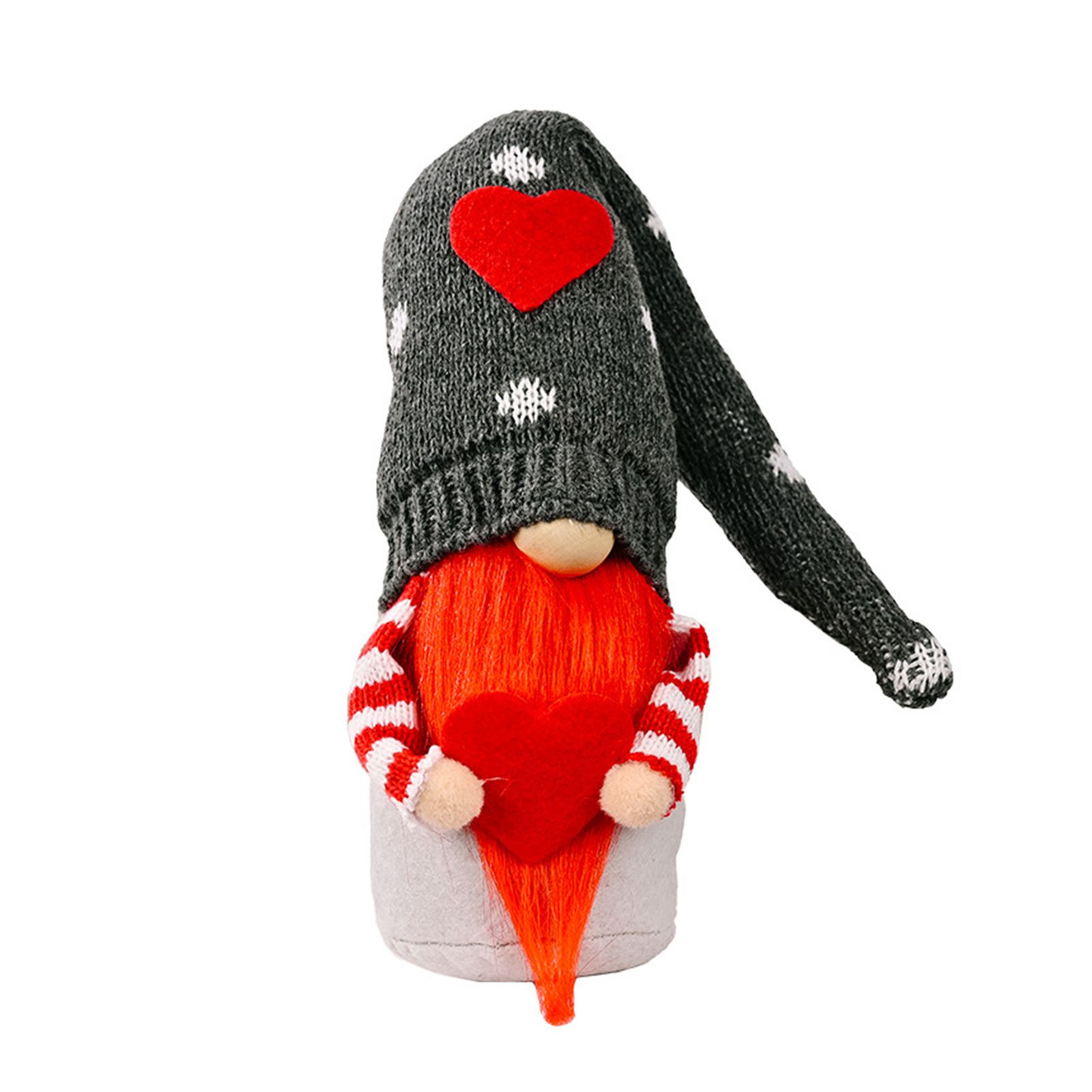 Dwarf Doll Exquisite Workmanship Red Grey Standing Tomte Dwarf Doll