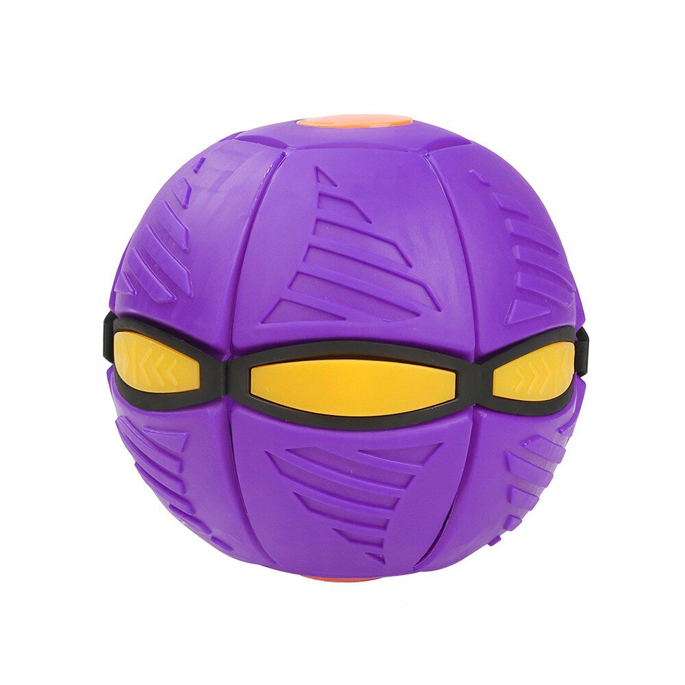 Funny Flat Throw Toy Exploding Flying Saucer Deforming Ball Elastic Flat Deformation Ball Outdoor Training Toys Magic Vent Ball