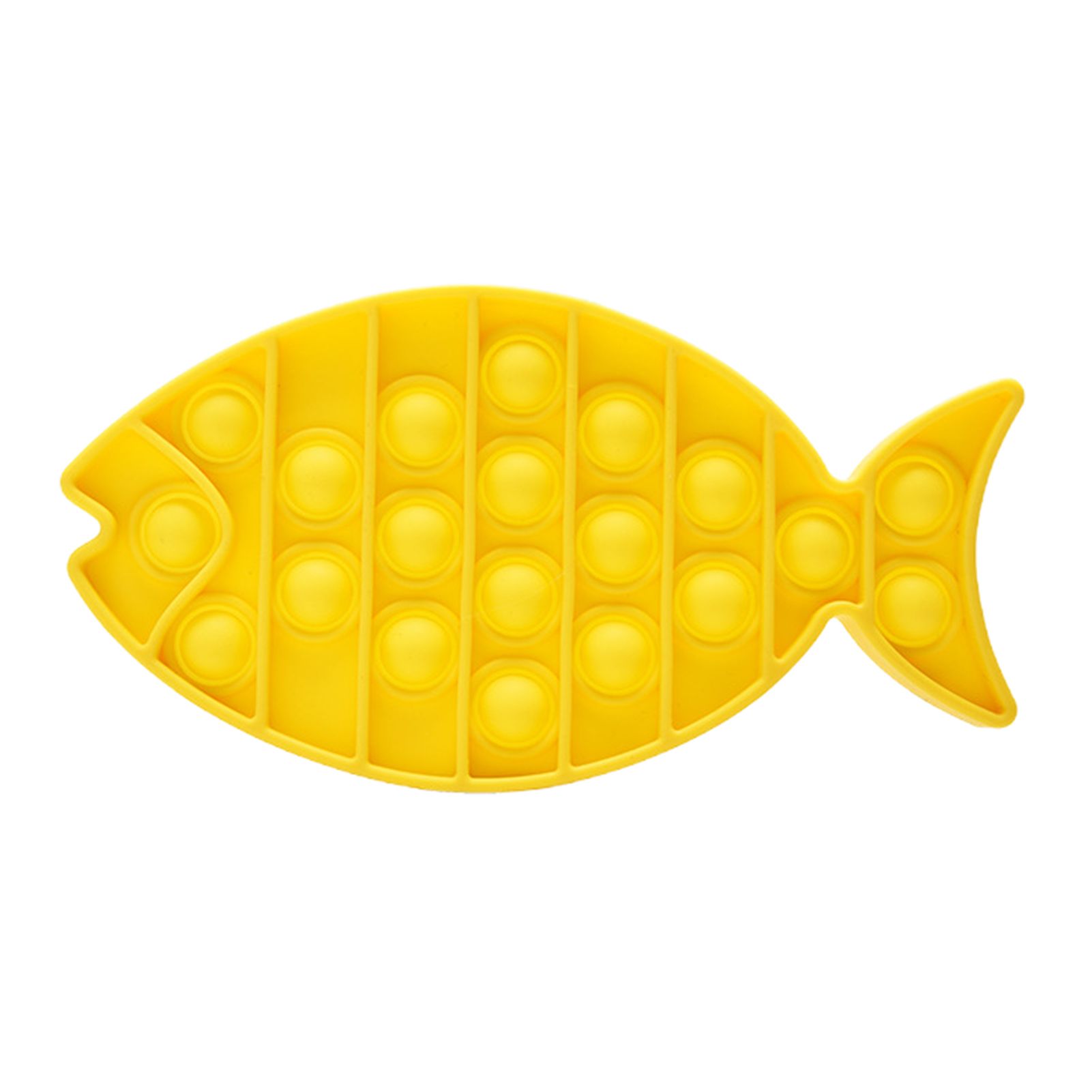 Fish Shape Push Pop Bubble Sensory Toy Silicone Anxiety Stress Reliever Tool