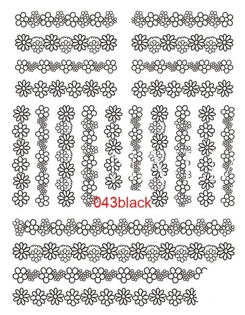 1 sheet Flower Nail Art Stickers White Lace Nail Sticker Acrylic Flower Adhesive Nail Decals Rose Gold Nail Stickers